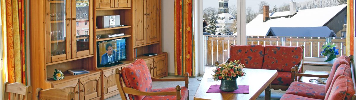 Ferienwohung in Carlsfeld im Erzgebirge - Wohnzimmeransicht